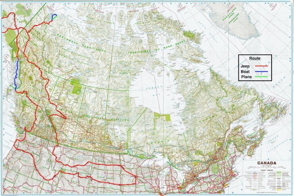 Map of trip route